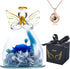 Eternal Rose Angel Figurines with I Love You Necklace in 100 Languages